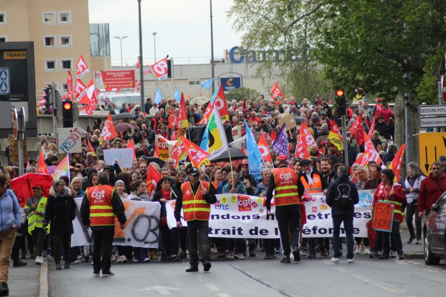 Réforme des retraites : dans l'Allier, les syndicats restent unis et se projettent vers la journée d'action du 6 juin